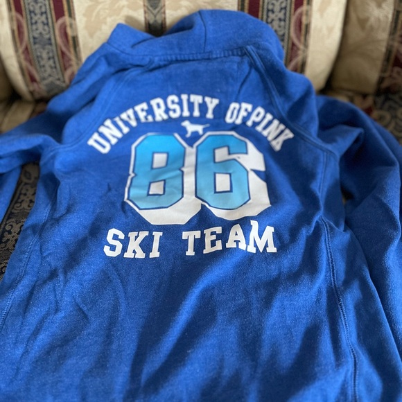 Victorias Secret Pink blue hooded sweatshirt - Picture 10 of 12